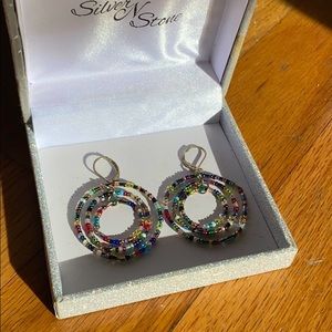 Beaded hoop earrings
